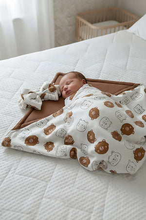 Mini Teddy Bear Baby Blanket – Soft & Cozy Infant Blanket