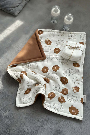 Mini Teddy Bear Baby Blanket – Soft & Cozy Infant Blanket