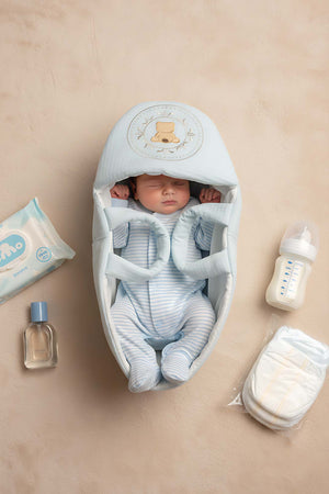 Blue Teddy Bear Baby Carrier Bag – Soft, Cozy & Comfortable