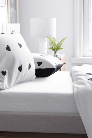 White Cotton Single Fitted Sheet 100x200 cm