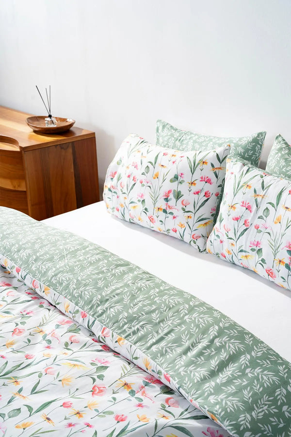 Botanical Outlet Double Duvet Cover Set – Cotton