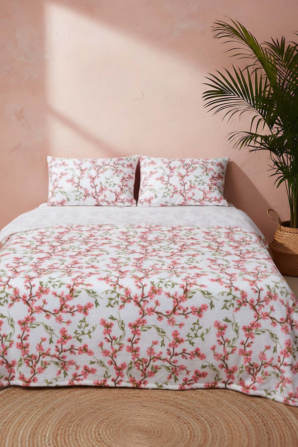 Sakura Double Plush Blanket