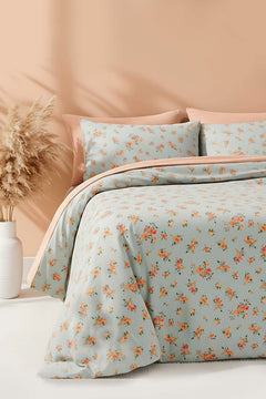 Aura Polycotton Single Duvet Cover Set – Zipper Closure, 2-Piece, 160x215 cm