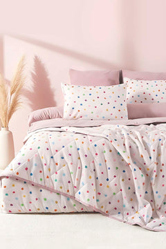 Bonny Double 7-Piece Bridal/Quilt Set – Polycotton Duvet Cover, Bedspread & Sheet Set, King/Cal-King Size