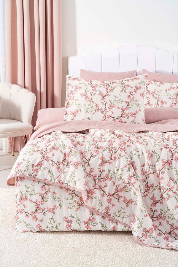 Sakura Double Duvet Cover Set - 7 Piece Dowry Set