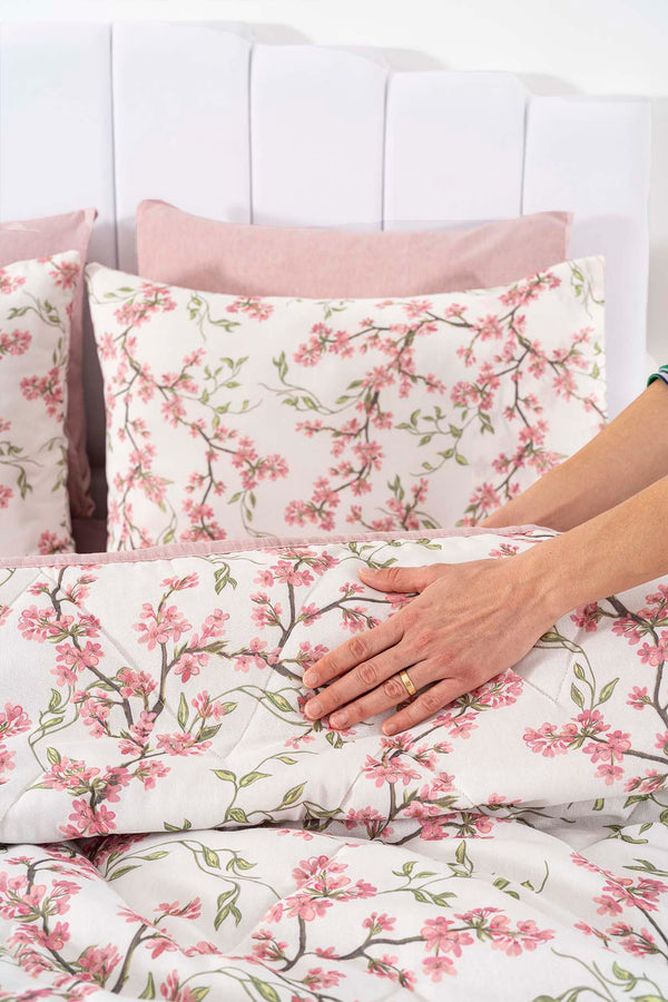 Sakura Double Duvet Cover Set - 7 Piece Dowry Set