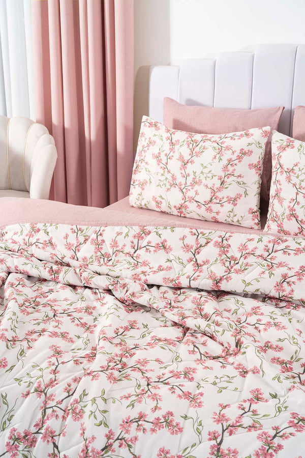 Sakura Double Duvet Cover Set - 7 Piece Dowry Set