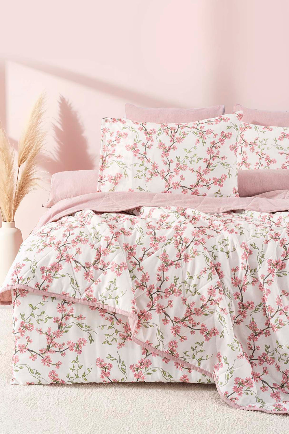 Sakura Double Duvet Cover Set - 7 Piece Dowry Set