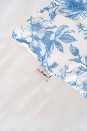 Nova Blue Single Bed Linen Set With Cotton
