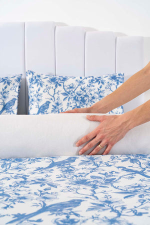 Nova Blue Polycotton Double Size Duvet Cover Set, Zipper, 200×215 cm, 3-Piece