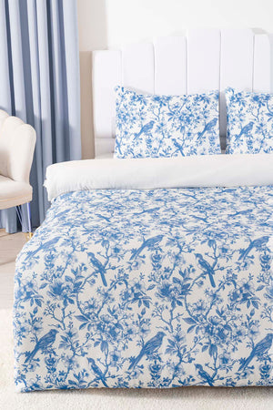 Nova Blue Single Bed Linen Set With Cotton