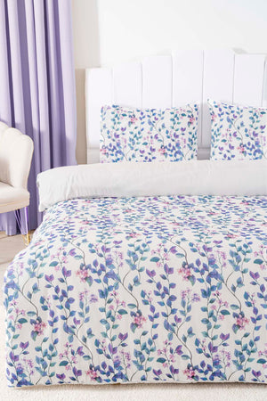 Sardunya Patterned Double Duvet Cover Set, Cotton