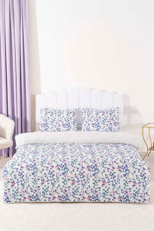 Sardunya Patterned Double Duvet Cover Set, Cotton
