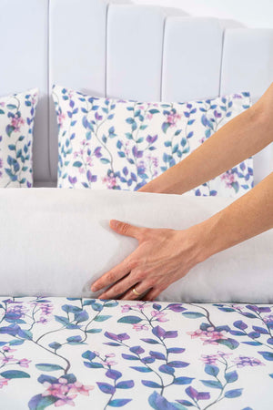 Sardunya Patterned Double Duvet Cover Set, Cotton
