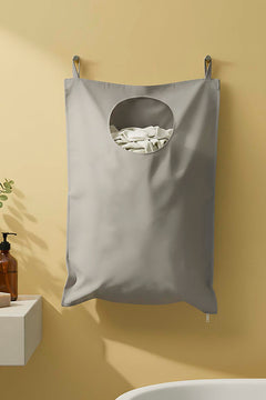 Grey Zippered Over-the-Door Laundry & Toy Storage Bag