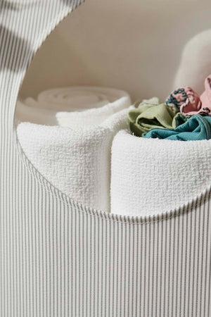 Grey Striped Zippered Over-the-Door Laundry & Toy Storage Bag