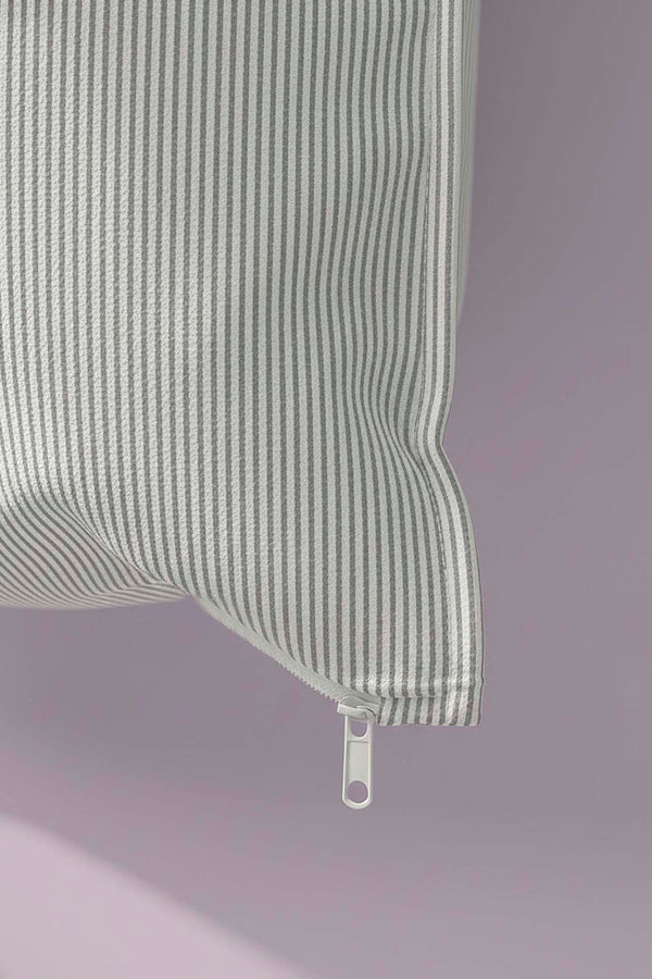 Grey Striped Zippered Over-the-Door Laundry & Toy Storage Bag