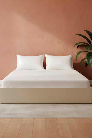 White 100% Cotton Single Fitted Sheet 100 x 200 cm