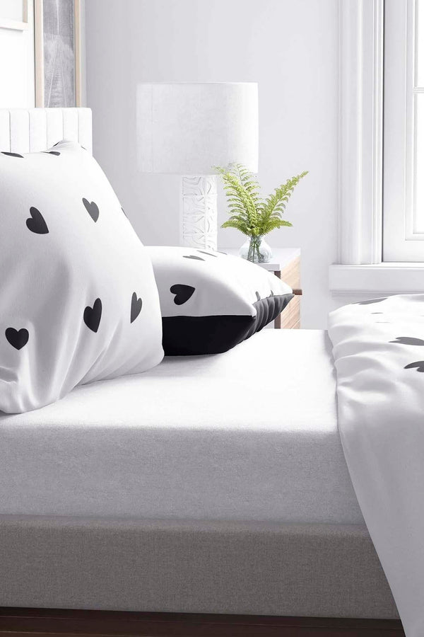 White 100% Cotton Single Fitted Sheet 100 x 200 cm