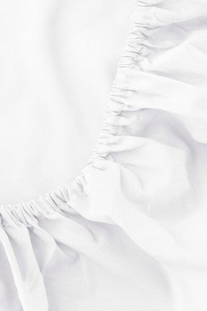 White 100% Cotton Single Fitted Sheet 100 x 200 cm