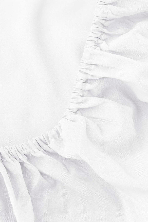 White 100% Cotton Single Fitted Sheet 100 x 200 cm