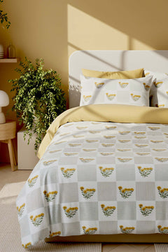 Sementa Polycotton Single Duvet Cover Set – Zipper Closure, 2-Piece, 160x215 cm