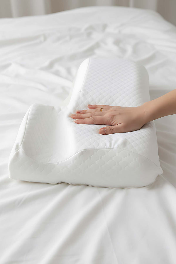 Valessa Orthopedic Memory Foam Pillow Visco Neck Support Couple Pillow, 65x40x12 cm