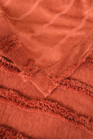 Limi Rolf Cinnamon Double Nevresim-Style Bedspread 7-Piece Bedding Set