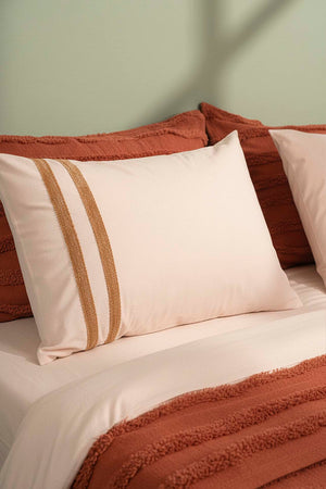 Limi Rolf Cinnamon Double Nevresim-Style Bedspread 7-Piece Bedding Set