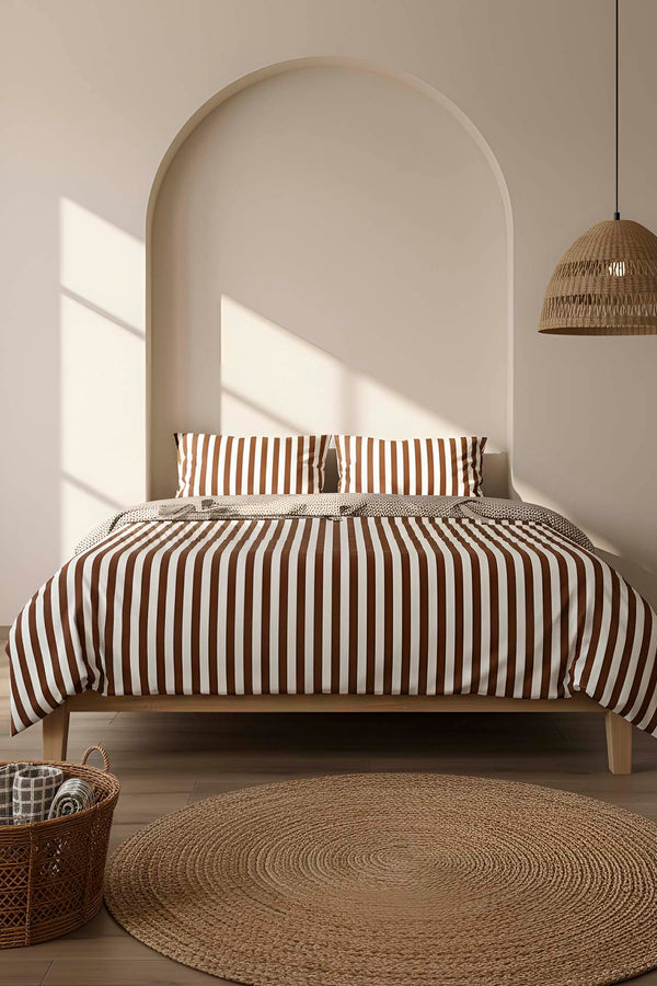 My Sleep Cinnamon Double Size 100% Cotton Duvet Cover Set – 4 Pieces