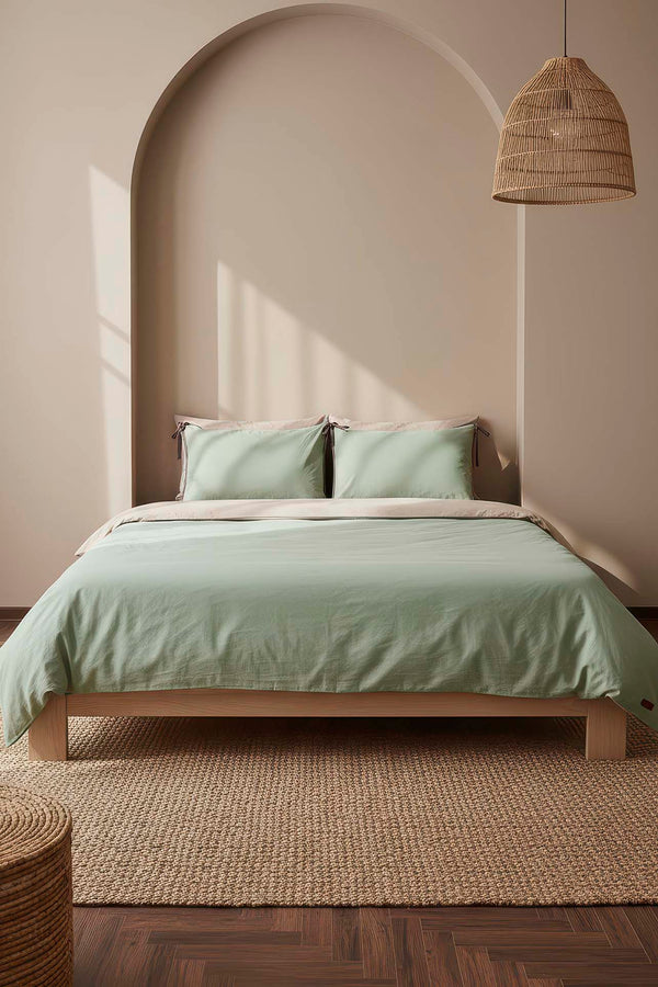 Demeter Mint Double Size 100% Cotton Duvet Cover Set – 4 Pieces