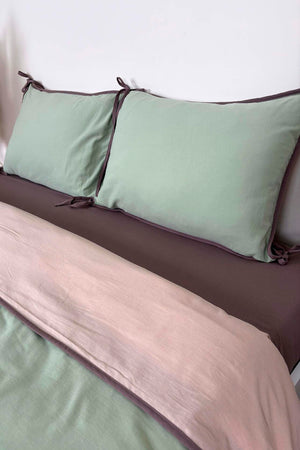 Demeter Mint Double Size 100% Cotton Duvet Cover Set – 4 Pieces