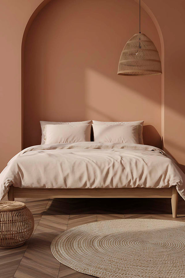 Maddox Dark Ballet Double Size 100% Cotton 6-Piece Duvet Cover Set - Elegant Trousseau Collection