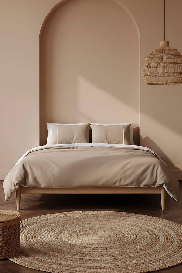 Bern Mink Double Size 100% Cotton Duvet Cover Set – 4 Pieces