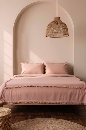 Maddox Dark Ballet Double Size 100% Cotton 6-Piece Duvet Cover Set - Elegant Trousseau Collection