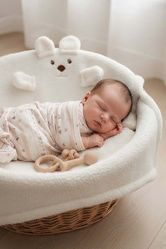 White Teddy Bear Plush Baby Blanket – Soft & Cozy Infant Blanket
