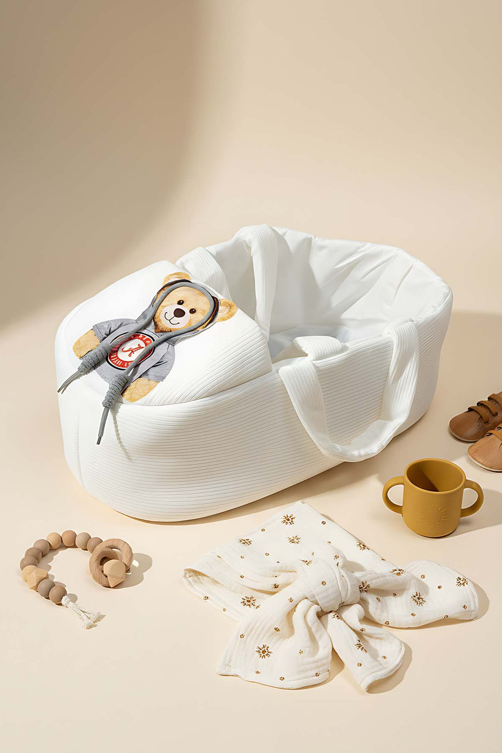 Hooded Teddy Bear Baby Carrier Bag – Soft, Cozy & Protective