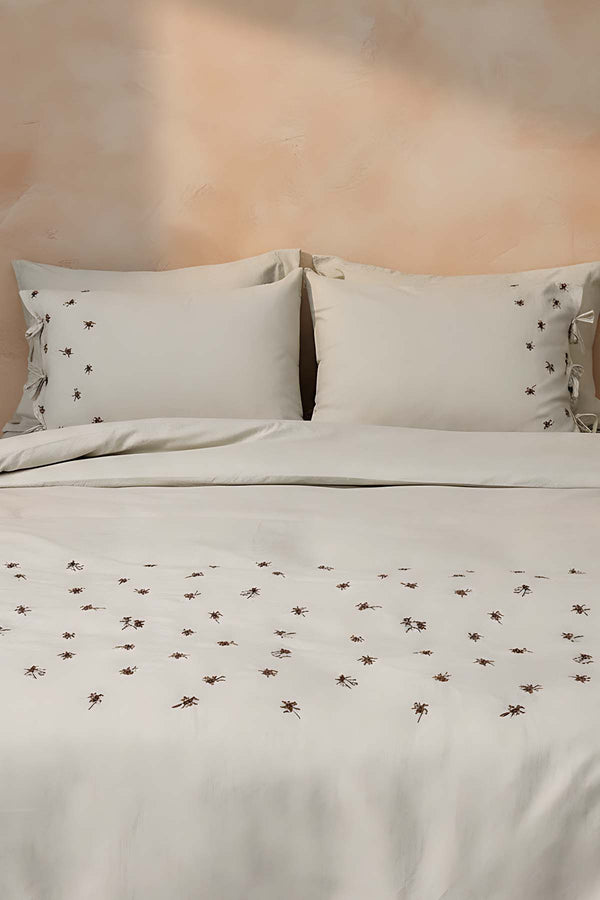 Arie Linen Double Bed Duvet Cover Set - 6-Piece Bridal Set