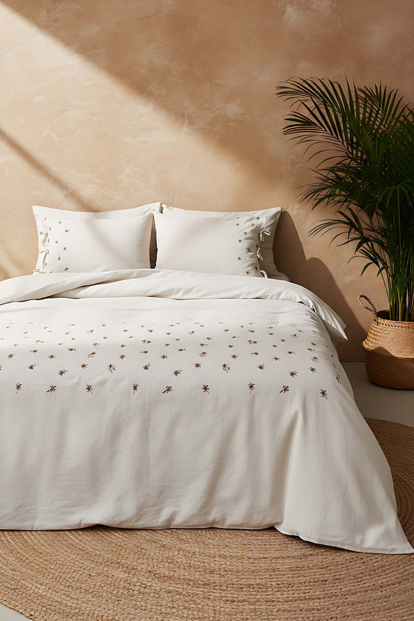 Arie Linen Double Bed Duvet Cover Set - 6-Piece Bridal Set