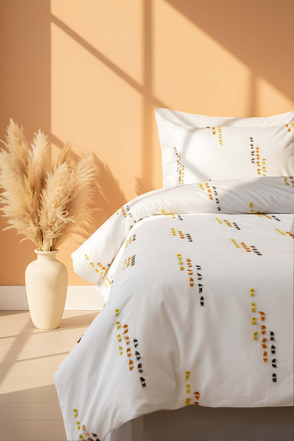 Twirly Double Bed Duvet Cover Set, 6-Piece Bridal Set