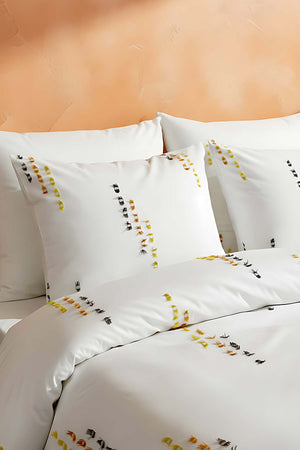 Twirly Double Bed Duvet Cover Set, 6-Piece Bridal Set