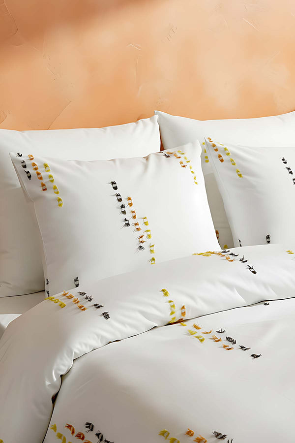 Twirly Double Bed Duvet Cover Set, 6-Piece Bridal Set