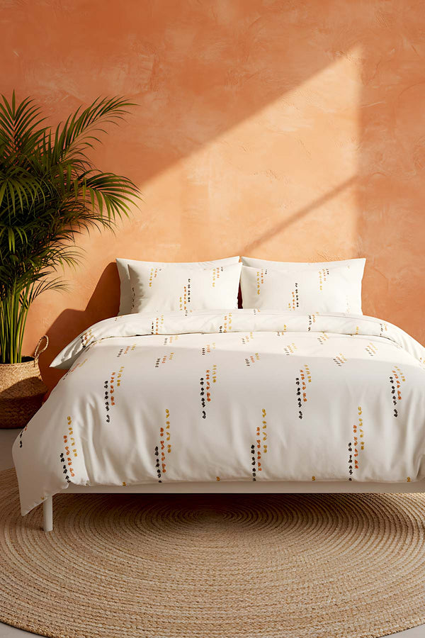Twirly Double Bed Duvet Cover Set, 6-Piece Bridal Set