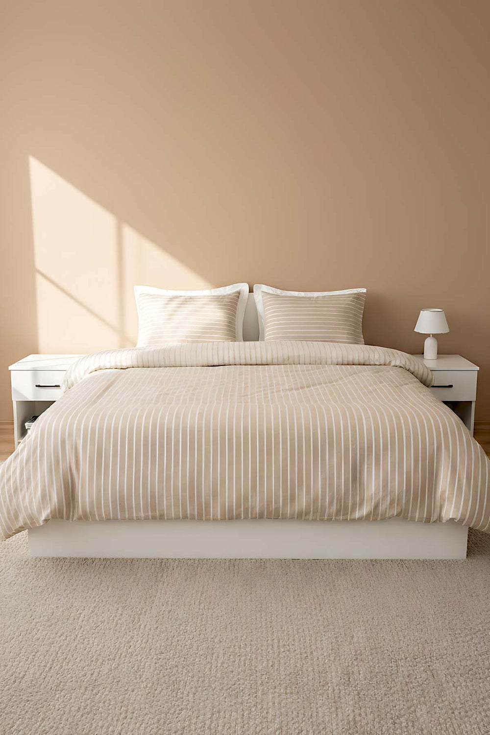 Bamboo Satin Mink Double Bed Duvet Cover Set, 6-Piece Bridal Set