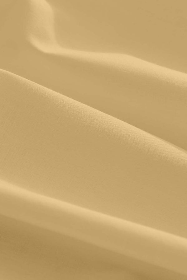 Yellow Double Size Polycotton Flat Sheet – Breathable, Non-Fitted, Single Piece, 215x240 cm