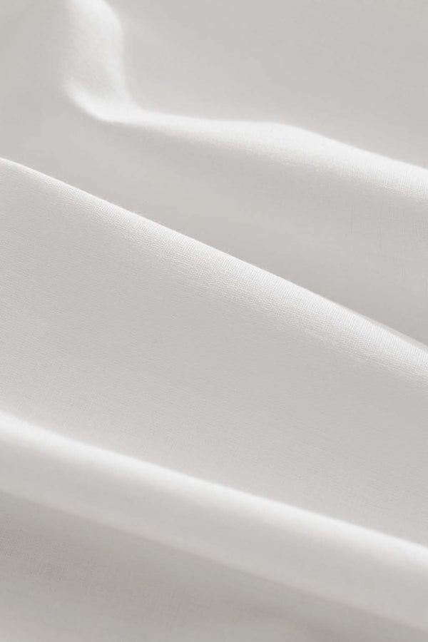 White Single Size Polycotton Flat Sheet – Breathable, Non-Fitted, Single Piece, 180x215 cm