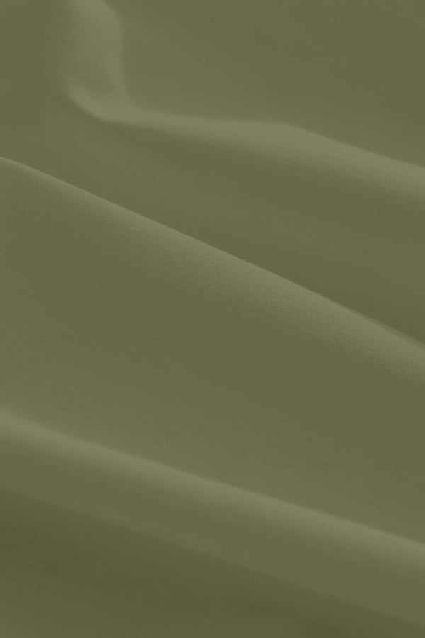 Khaki Double Size Polycotton Flat Sheet – Breathable, Non-Fitted, Single Piece, 215x240 cm