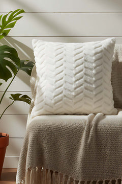Dejavu Punch Diamond Pattern Decorative Cushion Cover – Double Sided, Zipper Closure, Cotton Blend, 43x43 cm
