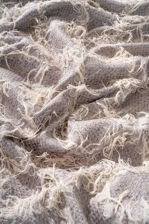 Ferly Tasselled Gray Double Jacquard Deluxe Bedding Set 3 Pieces Bedspread Set