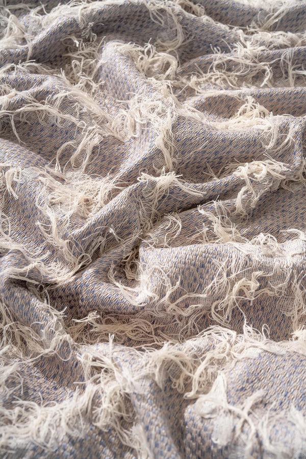 Ferly Tasselled Gray Double Jacquard Deluxe Bedding Set 3 Pieces Bedspread Set